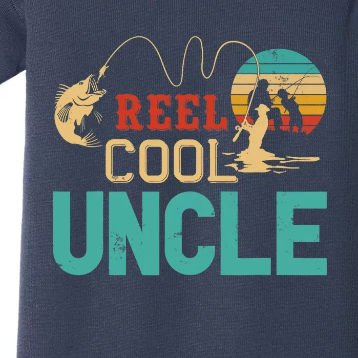 Fishing Reel Cool Uncle Father’s Day Gift Fisherman Uncle Baby Bodysuit