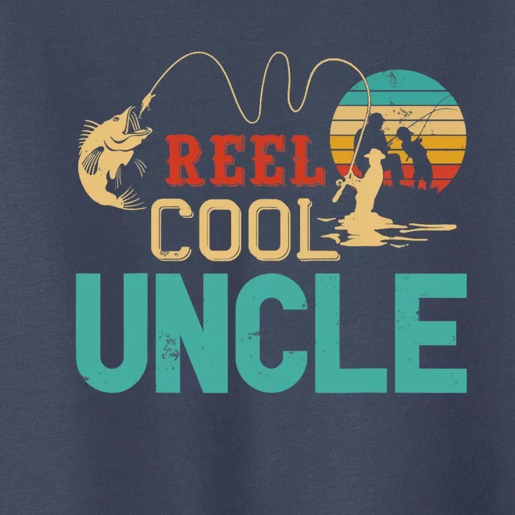 Fishing Reel Cool Uncle Father’s Day Gift Fisherman Uncle Toddler T-Shirt