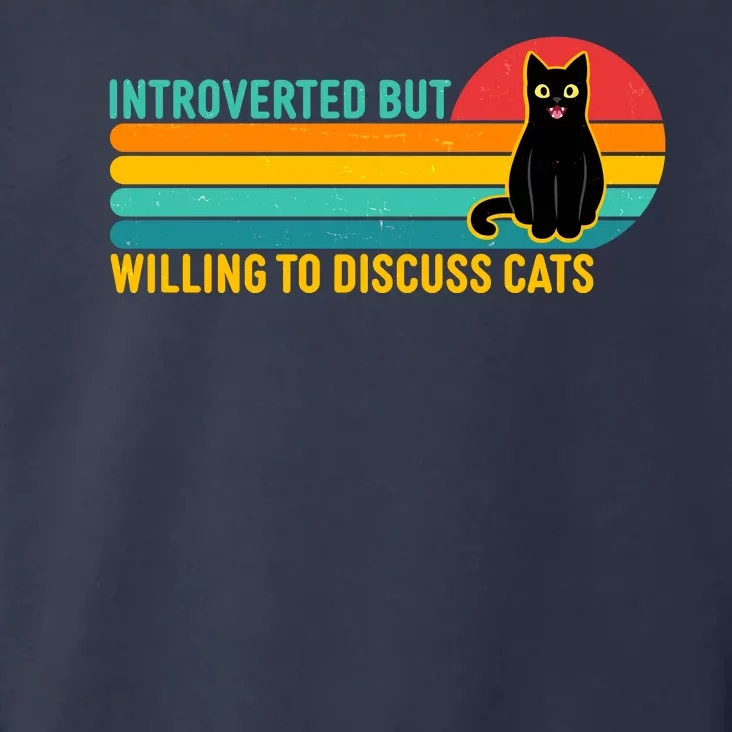 Funny Retro Cat Introverted But Willing To Discuss Cats Toddler Hoodie