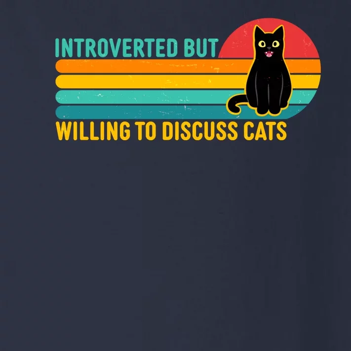 Funny Retro Cat Introverted But Willing To Discuss Cats Toddler Long Sleeve Shirt