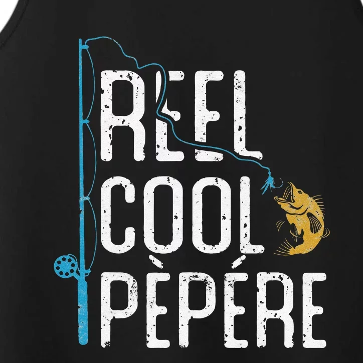 Fishing Reel Cool Pepere Father’s Day Gift Fisherman Pèpére Performance Tank