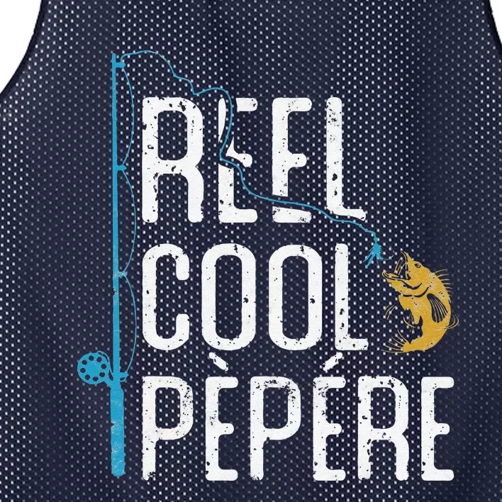 Fishing Reel Cool Pepere Father’s Day Gift Fisherman Pèpére Mesh Reversible Basketball Jersey Tank