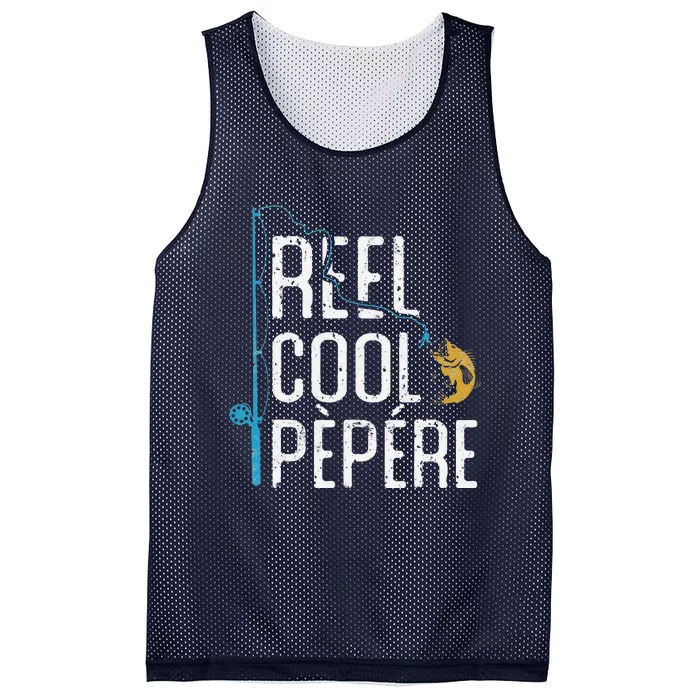 Fishing Reel Cool Pepere Father’s Day Gift Fisherman Pèpére Mesh Reversible Basketball Jersey Tank