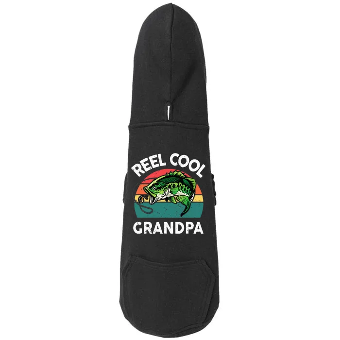 Fishing Reel Cool Grandpa Fathers Day Doggie 3-End Fleece Hoodie