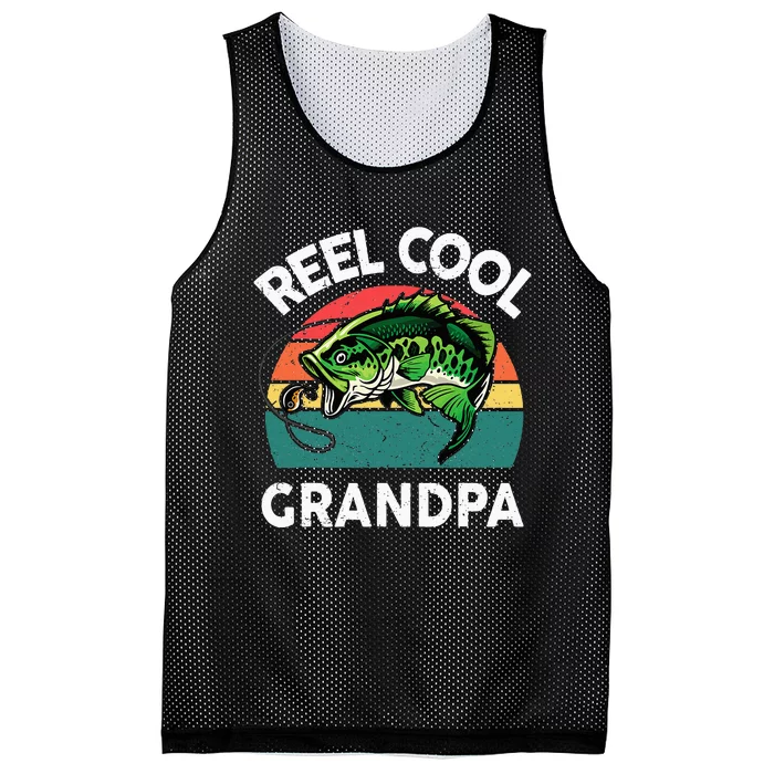 Fishing Reel Cool Grandpa Fathers Day Mesh Reversible Basketball Jersey Tank