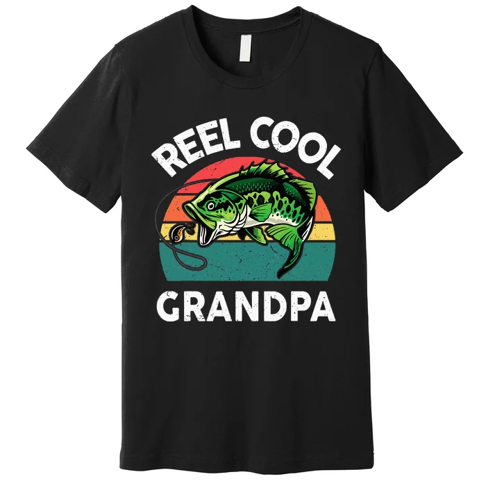 Fishing Reel Cool Grandpa Fathers Day Premium T-Shirt