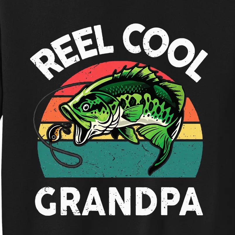 Fishing Reel Cool Grandpa Fathers Day Tall Sweatshirt