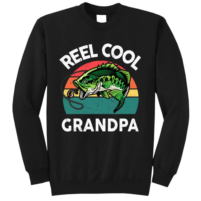 Fishing Reel Cool Grandpa Fathers Day Tall Sweatshirt