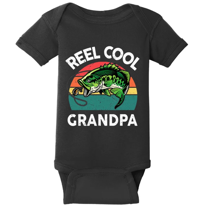 Fishing Reel Cool Grandpa Fathers Day Baby Bodysuit