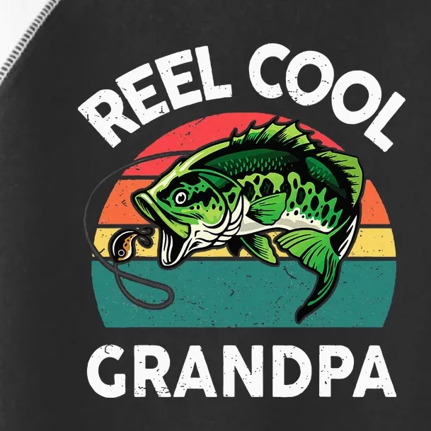 Fishing Reel Cool Grandpa Fathers Day Toddler Fine Jersey T-Shirt