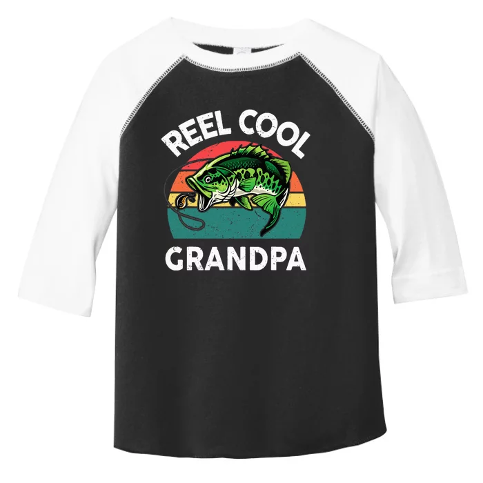 Fishing Reel Cool Grandpa Fathers Day Toddler Fine Jersey T-Shirt