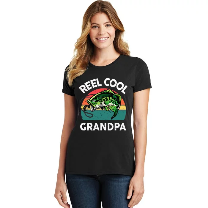 Fishing Reel Cool Grandpa Fathers Day Women's T-Shirt