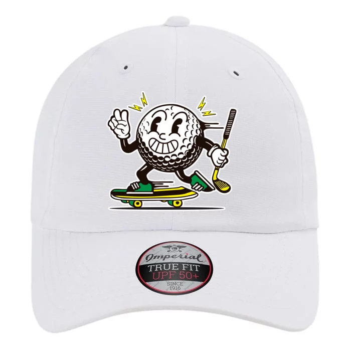 Funny Retro Cartoon Skateboarding Golf Ball The Original Performance Cap