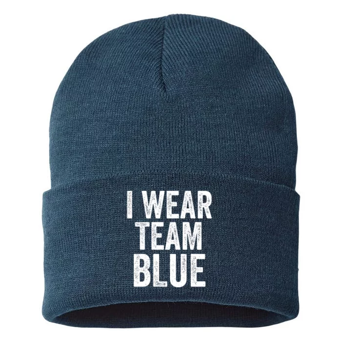 Formula Racing Car I Wear Team Blue F1 Formula One Racing Car Sustainable Knit Beanie