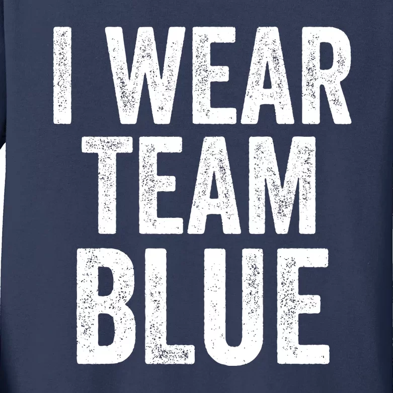 Formula Racing Car I Wear Team Blue F1 Formula One Racing Car Kids Long Sleeve Shirt