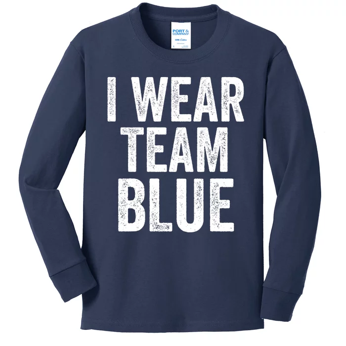 Formula Racing Car I Wear Team Blue F1 Formula One Racing Car Kids Long Sleeve Shirt