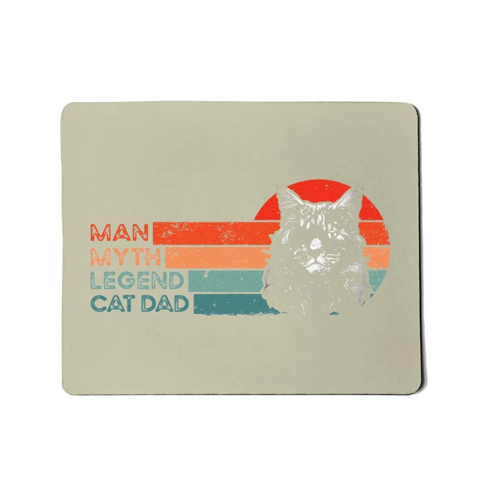 Funny Retro Cat Saying & Best Cat Dad Ever Mousepad