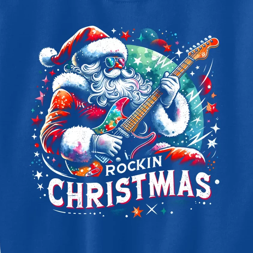 Funny Rockin Christmas Christmas Santa Funny Santa Rocker Meaningful Gift Kids Sweatshirt