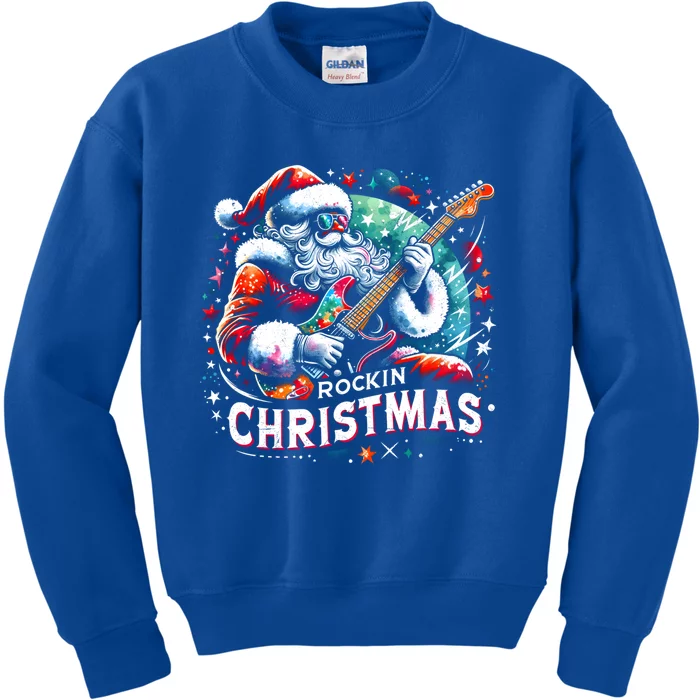 Funny Rockin Christmas Christmas Santa Funny Santa Rocker Meaningful Gift Kids Sweatshirt