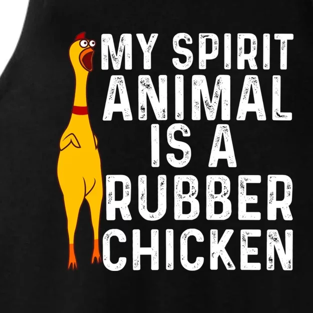 Funny Rubber Chicken Gift Men Women Rubber Chicken Costume Gift Ladies Tri-Blend Wicking Tank