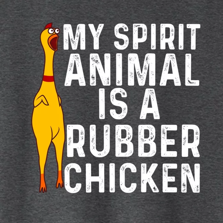 Funny Rubber Chicken Gift Men Women Rubber Chicken Costume Gift Women's Crop Top Tee