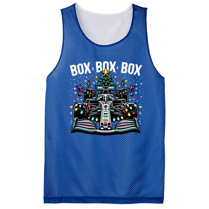 Formula Racing Car Box Box Box Radio Call Fun Christmas Tree Cute Gift Mesh Reversible Basketball Jersey Tank