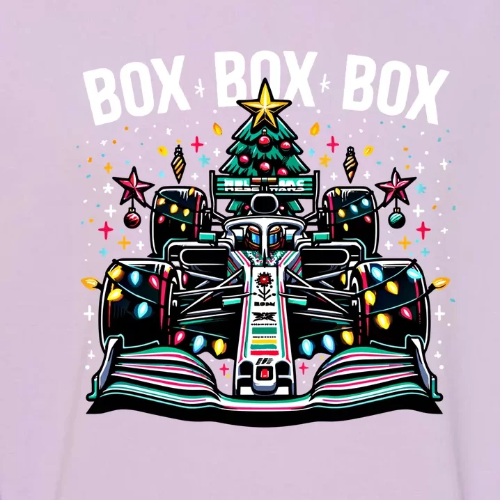 Formula Racing Car Box Box Box Radio Call Fun Christmas Tree Cute Gift Garment-Dyed Sweatshirt