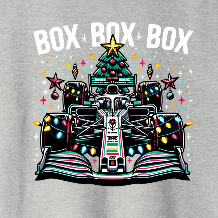 Formula Racing Car Box Box Box Radio Call Fun Christmas Tree Cute Gift Women's Crop Top Tee