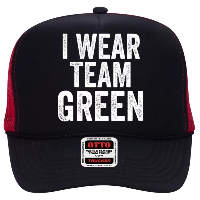 Formula Racing Car I Wear Team Green F1 Formula One Racing Car High Crown Mesh Trucker Hat