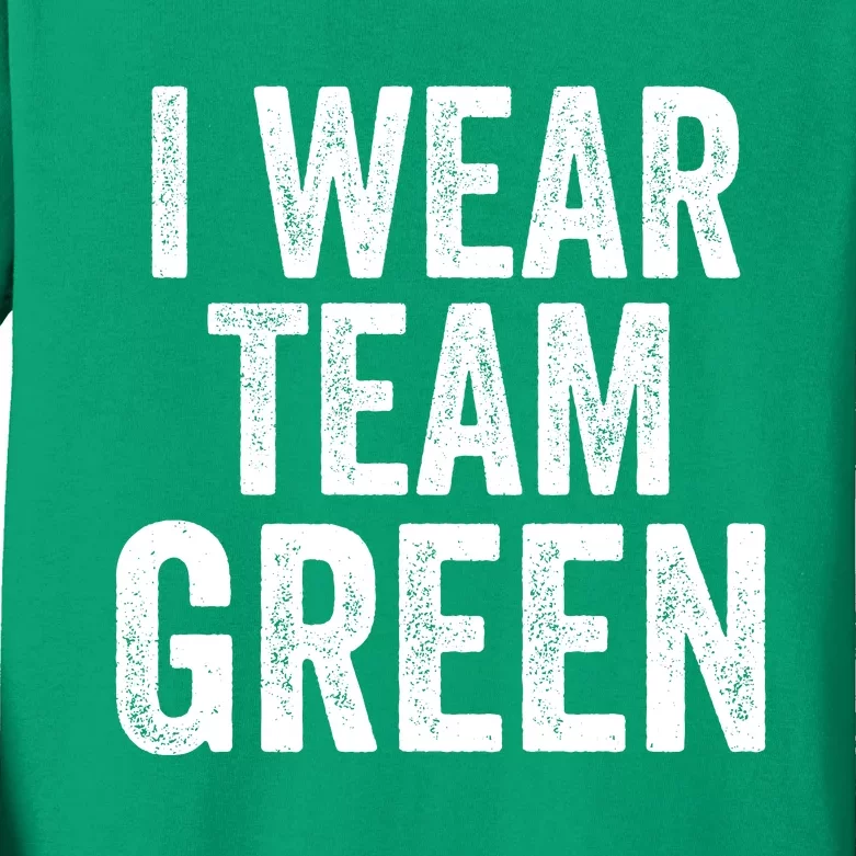 Formula Racing Car I Wear Team Green F1 Formula One Racing Car Kids Long Sleeve Shirt