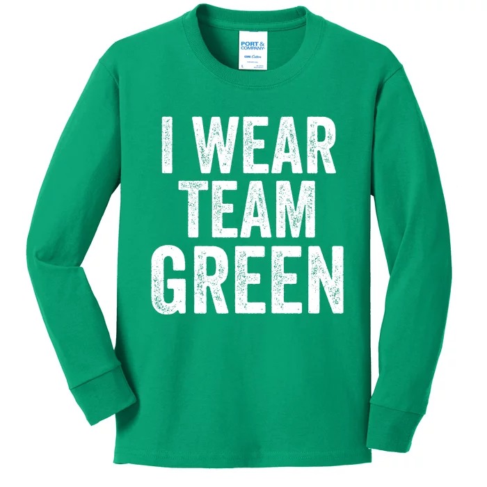 Formula Racing Car I Wear Team Green F1 Formula One Racing Car Kids Long Sleeve Shirt