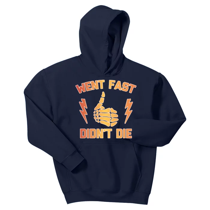 Funny Race Car Dirt Bike Racing Went Fast Did Not Die Kids Hoodie