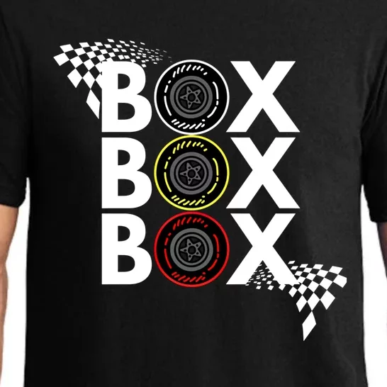 Formula Racing Car Box Box Box Radio Call To Pitbox Car Race Gift Pajama Set