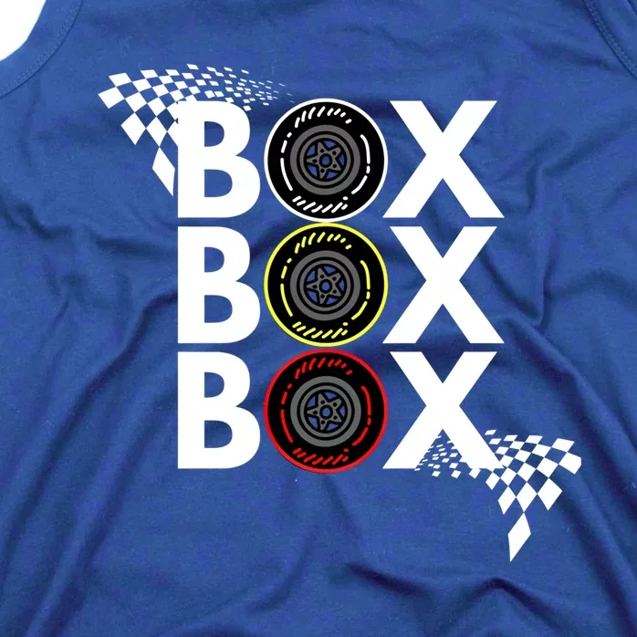 Formula Racing Car Box Box Box Radio Call To Pitbox Car Race Gift Tank Top