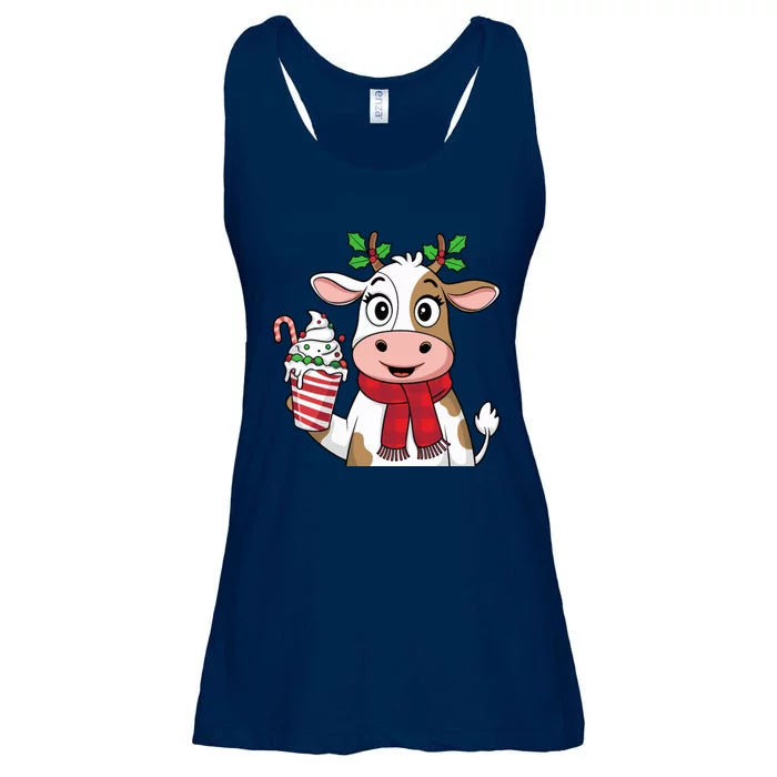 Funny Reindeer Cute Christmas Holiday Xmas Ladies Essential Flowy Tank