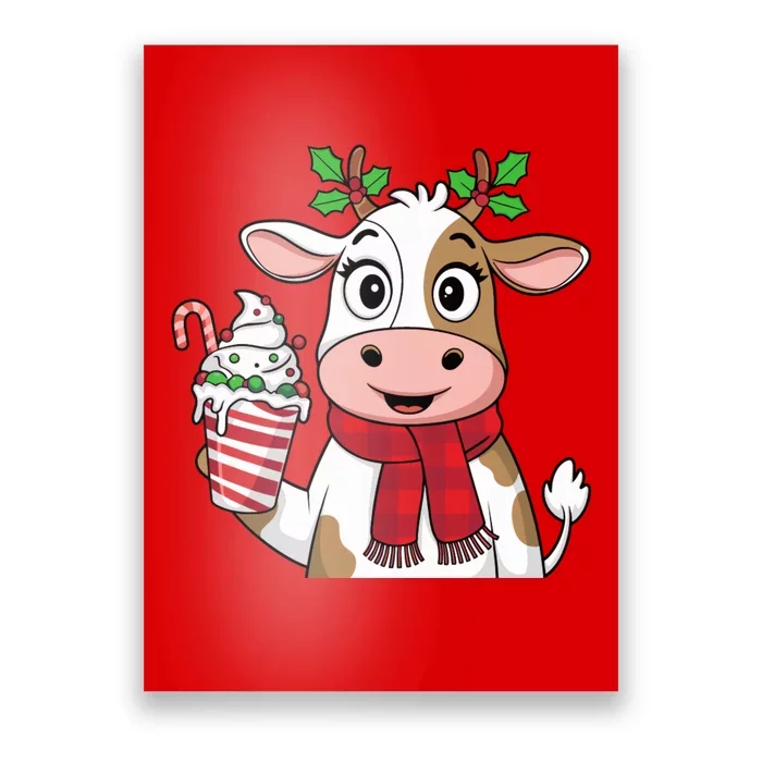 Funny Reindeer Cute Christmas Holiday Xmas Poster