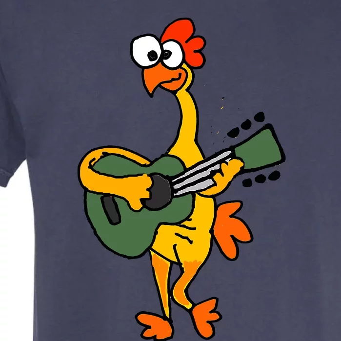 Funny Rubber Chicken Playing Guitar Garment-Dyed Heavyweight T-Shirt