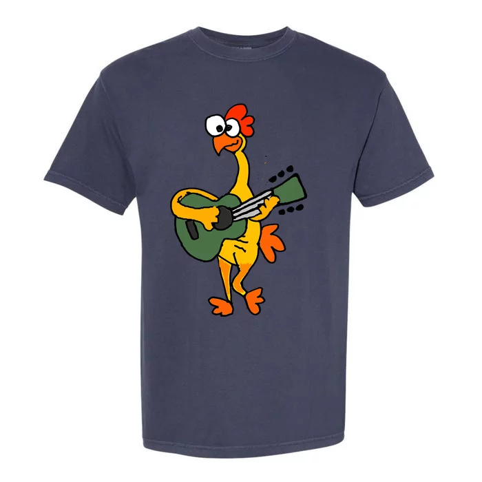 Funny Rubber Chicken Playing Guitar Garment-Dyed Heavyweight T-Shirt