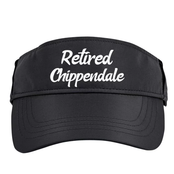 Funny Retired Chippendale Former Exotic Dancer Dad Bod Adult Drive Performance Visor