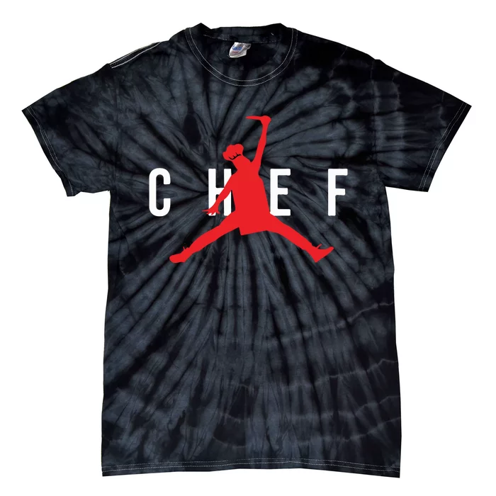 Funny Restaurant Chef Jumping Chef Knife Tie-Dye T-Shirt