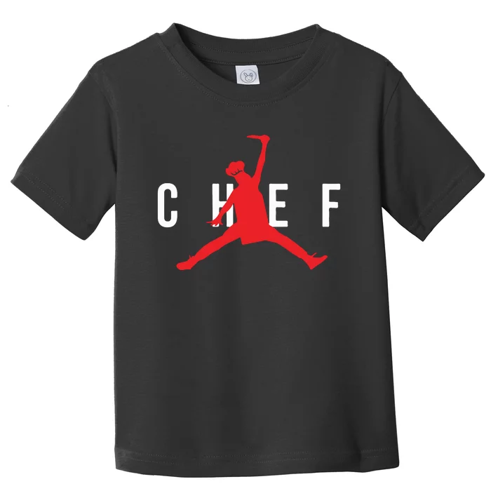 Funny Restaurant Chef Jumping Chef Knife Toddler T-Shirt