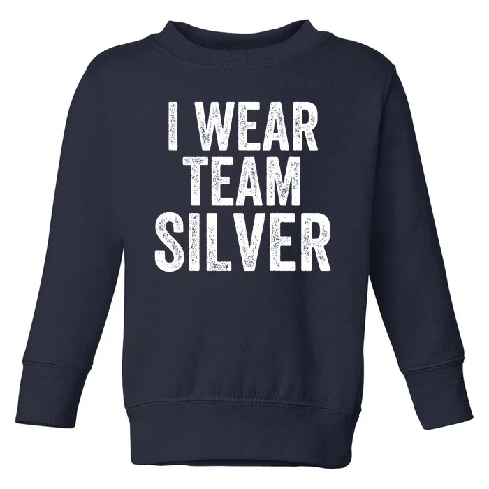 Formula Racing Car I Wear Team Silver F1 Formula One Racing Car Toddler Sweatshirt