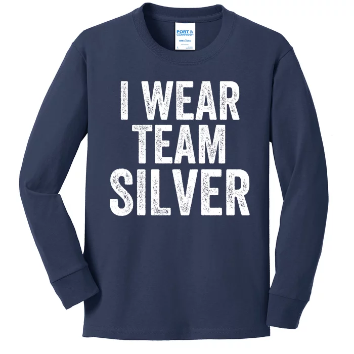 Formula Racing Car I Wear Team Silver F1 Formula One Racing Car Kids Long Sleeve Shirt