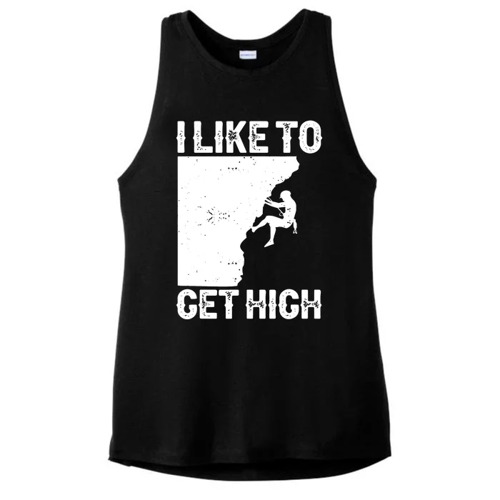 Funny Rock Climbing For Men Women Mountain Indoor Bouldering Ladies Tri-Blend Wicking Tank