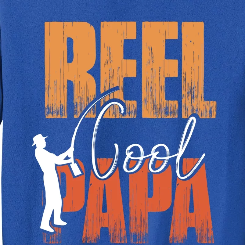 Fishing Reel Cool Papa Fisher Daddy Father's Day Gift Tall Sweatshirt