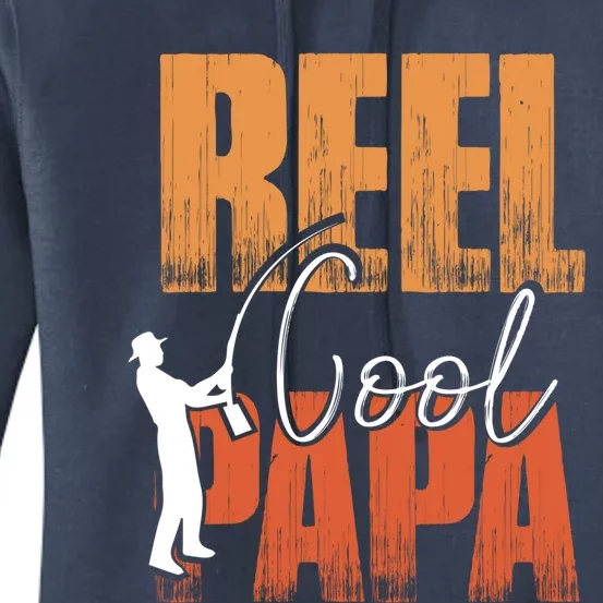 Fishing Reel Cool Papa Fisher Daddy Father's Day Gift Women's Pullover Hoodie