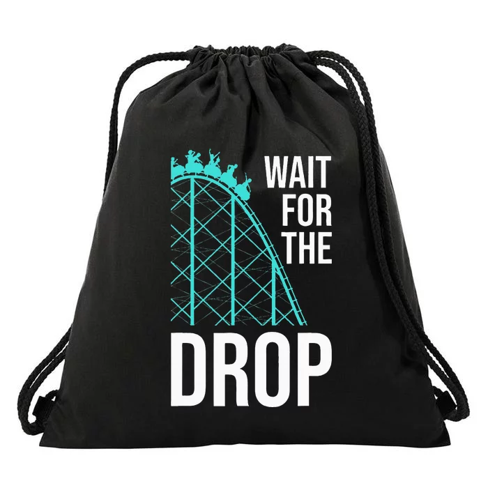 Funny Roller Coaster Designs Amusement Park Drawstring Bag