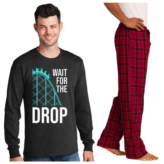 Funny Roller Coaster Designs Amusement Park Long Sleeve Pajama Set