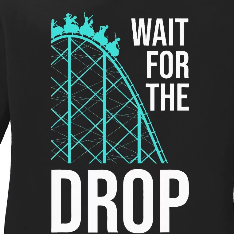 Funny Roller Coaster Designs Amusement Park Ladies Long Sleeve Shirt