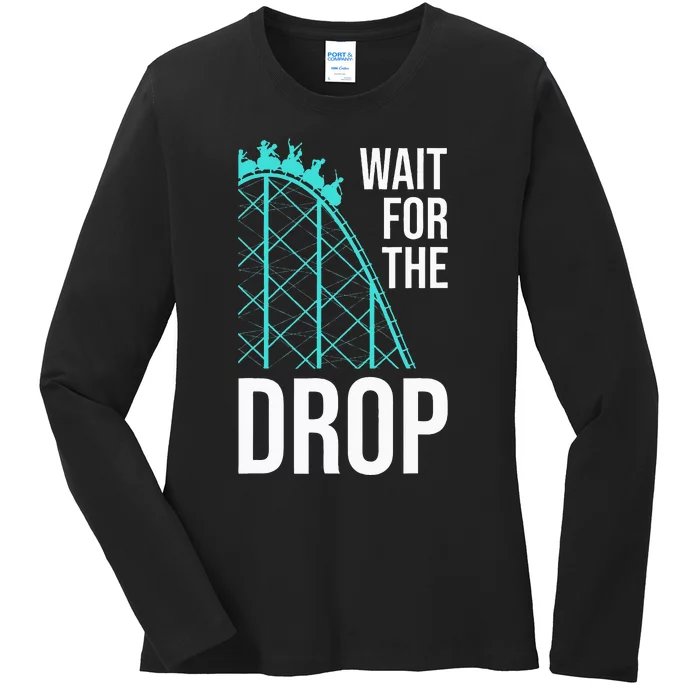 Funny Roller Coaster Designs Amusement Park Ladies Long Sleeve Shirt